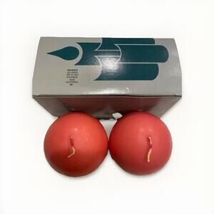 New in box Partylite Hollyberry Ball candle set 3" Each RETIRED
